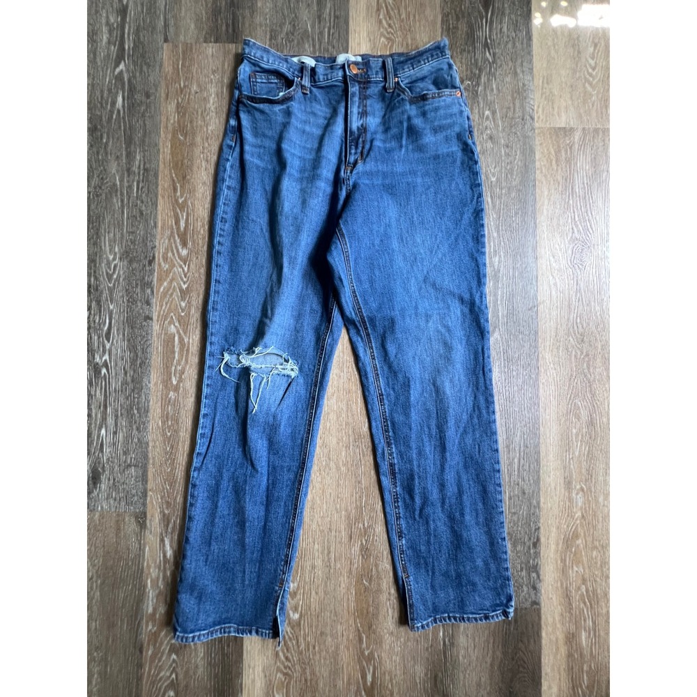 Universal Thread Straight Jeans Womens 10/30R Blue Distressed Vintage Recto High